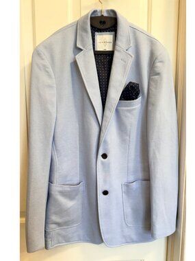 7 Diamonds Slater Light Blue Stretch Blazer NWT Large